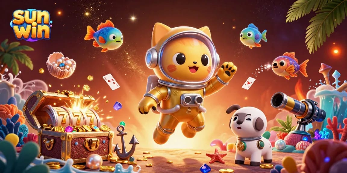 Experience slot fun with sun win, featuring casino excitement and vibrant characters.