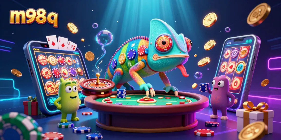 Engage with thrilling m98 q gameplay as golden coins erupt from a vibrant casino scene