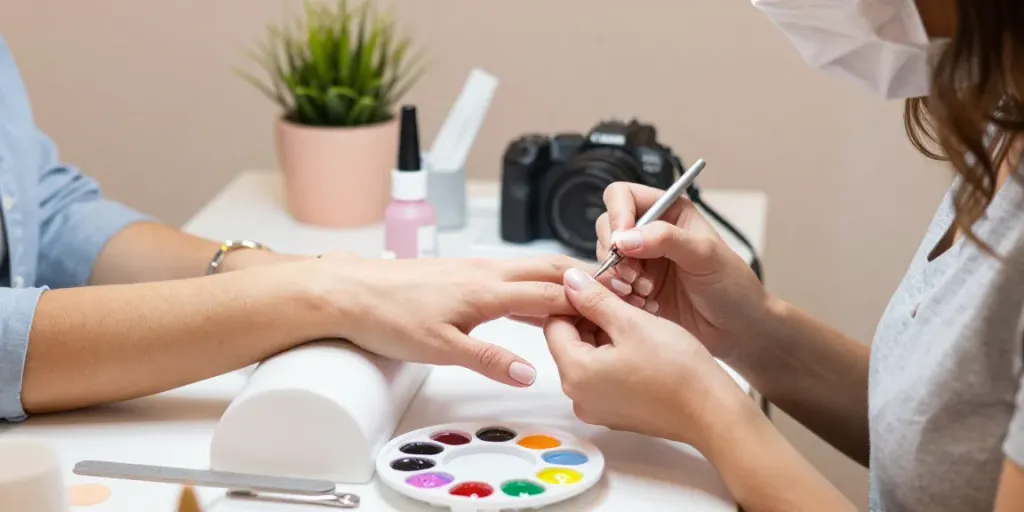 BIAB Nails Colchester application in a serene nail salon environment.
